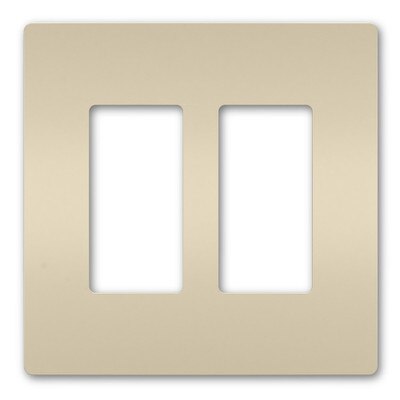 On-Q/Legrand Radiant Screwless Wallplate, 2-Gang, Light Almond